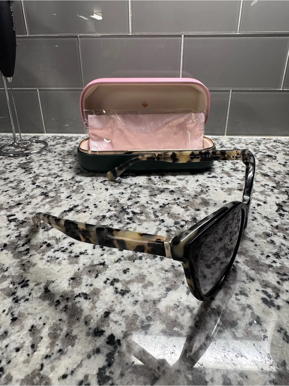 kate spade Black Cat-Eye Sunglasses with Gradient Lenses